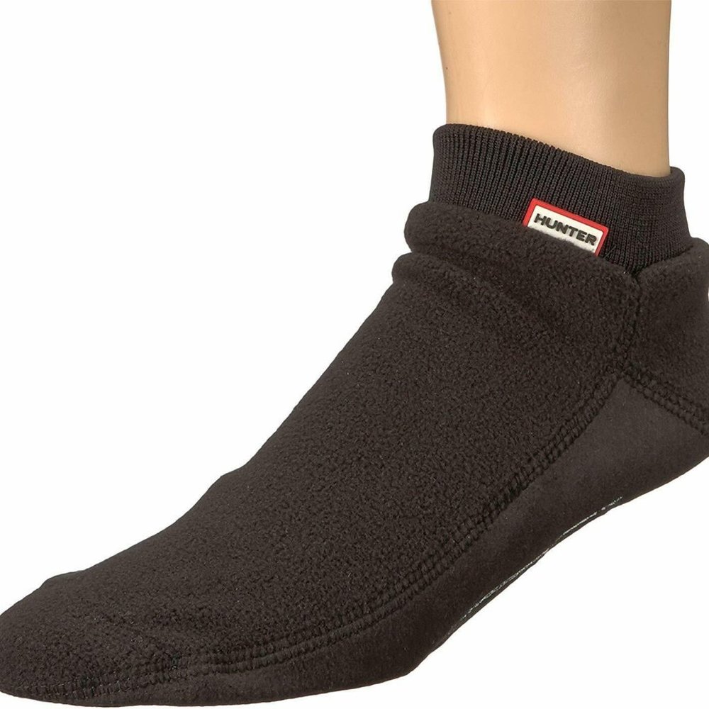 Hunter Unisex Ankle Boot Sock Fleece Black M/L